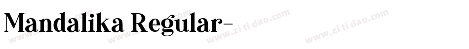 Mandalika Regular字体转换